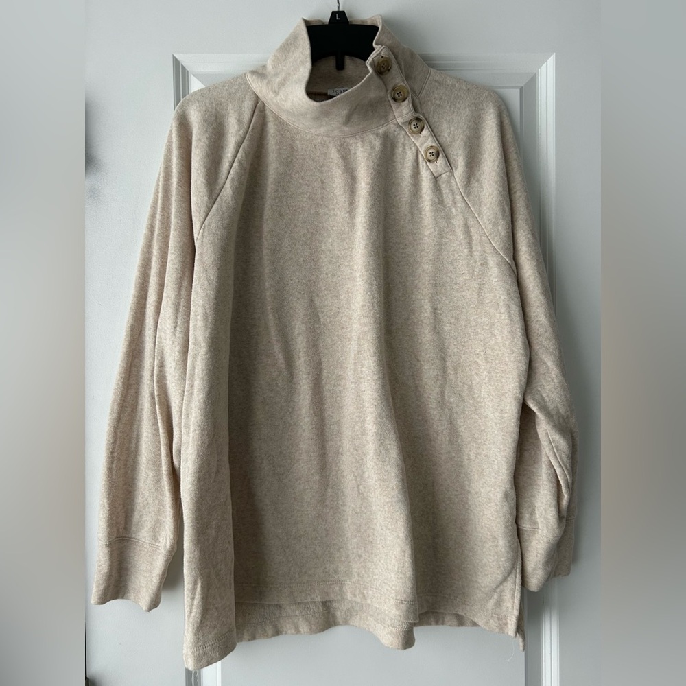 J. Crew button collar sweatshirt
